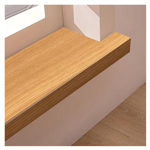 APMOE Fensterbank Innen Holzmaserung - PVC Fensterbrett Innen - Fensterbank Abdeckung - Fensterbank Verkleidung Innen für Zuhause, Innenfensterbank Fensterbänke Nach Maß, Kunststoff(C,20 cm x 80 cm)