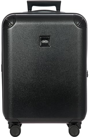 Bric's Amalfi Lightweight Hard Shell Suitcase – Expandable Carry-On with Water-Repellent Zip, Smooth 360° Wheels & TSA Lock - 21 Inch, Black