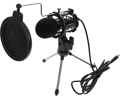 OFFIGAM Computer Laptop Microphone PC 3.5mm Recording for Desktop | Black Aluminum Alloy Build, Plug and Play Operation, Noise Reduction Technology