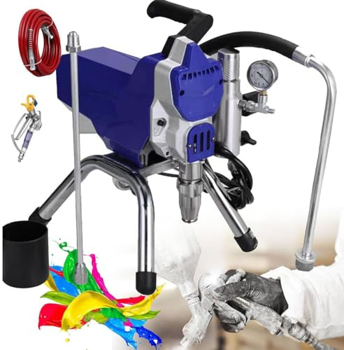 Pulvérisateur de peinture sans air, 2200 W, 3300 psi, réglable, haute pression, pistolet électrique pour peinture intérieure, extérieure, bois, métal