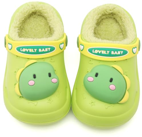 Vunavueya Zuecos Invierno con Forro Caliente para Unisex Niños Talla 23-30 EU