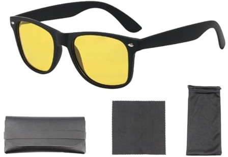 Solivive Nachtsichtbrille für Autofahrer,Angenehm zu Tragen Nachtbrille zum Autofahren,Reduziert Schwindel Nachtfahrbrille，Kann nachts bei schlechten Lichtverhältnissen klar sehen, Unisex