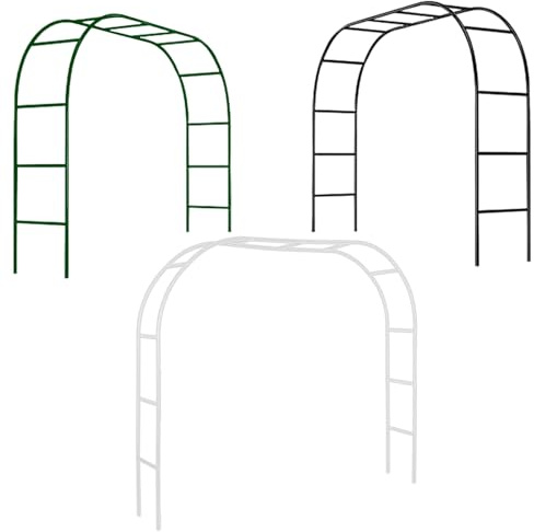 Arco de jardín para plantas trepadoras, 40 cm de ancho, marco de metal resistente, autoportante, diseño tubular de 19 mm, estructura de jardín al aire libre, pirámide decorativa de jardín
