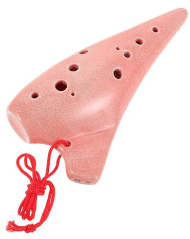 BESPORTBLE Keramik Ocarina Alto C Flöte Musikinstrument Anfängerfreundlich Einfach zu Pädagogisch Für Schüler und Windinstrument Tonklar Pottery Design
