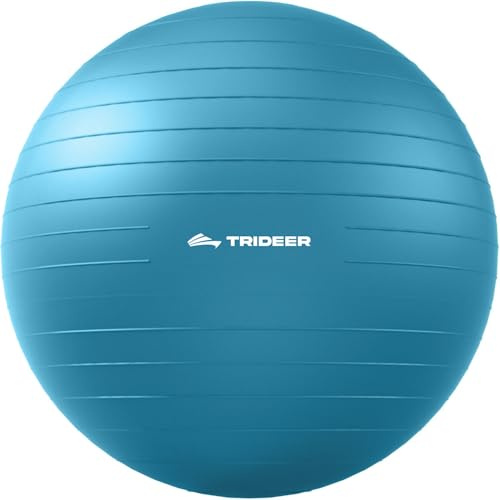 Trideer Exercise Ball for Physical Therapy, Swiss Ball Physio Ball for Rehab Exercises, Workout Fitness Ball for Core Strength, Yoga Ball for Balance & Flexibility