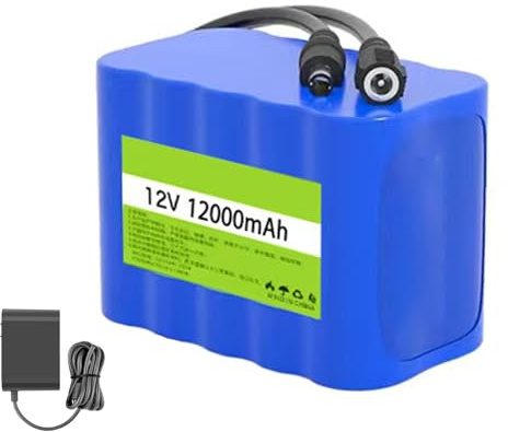 HJGHY 12v,12000mAh, Batería de Iones de Litio Recargable CC 12 V 3000 mAh 9000 mAh 10000 mAh 15000 mAh 18000 mAh 20000 mAh Batería de Respaldo de Litio