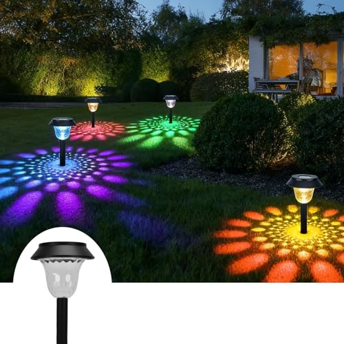 Solar Lights Outdoor Garden, 8 Pack Solar Lights Outdoor Stake Light