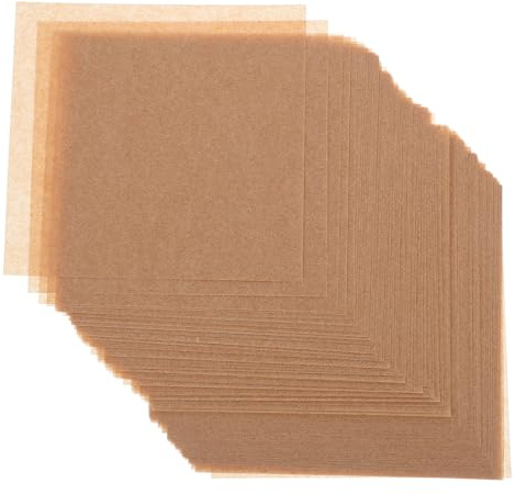 LALADEFIEE Carta Per Hamburger e Polpette Quadrata 10x10 Cm in Carta Da Forno Alimentare Resistente All’olio Per Barbecue, Ristoranti, Picnic – Confezione Da 100 Fogli Separatori Antiaderenti