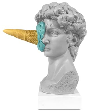 David-Statue - Miniatur David-Skulptur, langlebiger dekorativer | Schlüsselanhänger | Einzigartiger Für Die Raumdekoration Für Schreibtisch, Haus, Tisch, Büro Und Set Von Or