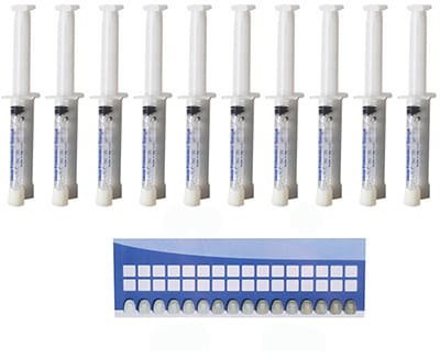 Teeth Whitening Gel Syringes 22% Carbamide Peroxide, 10 Tooth Bleaching Gel (10cc Each)