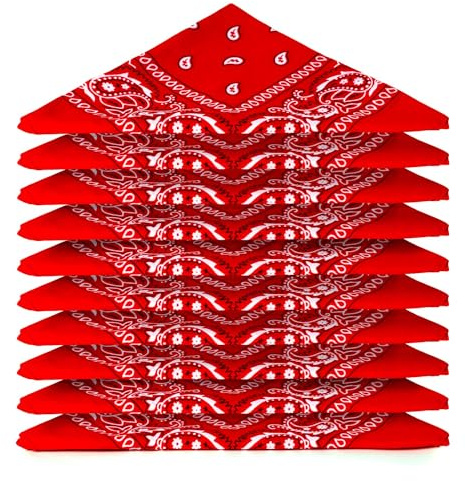 Karl Loven BANDANA Stück - Paisley Mandala Muster - 100% Baumwolle TÜV geprüft - Dicker Stoff - 20 Exklusivfarben