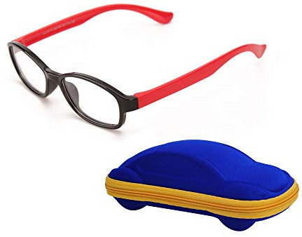 JoXiGo Montatura Occhiali da Vista per Bambino Ragazzi e Ragazze (5-12 Anni) Flessibili TR90 Gommati Montatura Lente Trasparente con Custodia