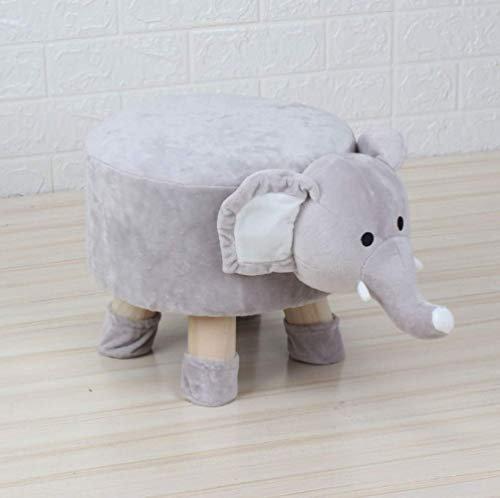 XBSLJ Repose-Pieds Animaux Tabouret Animal Repose-Pieds Tabouret, Banc de Chaussure de Changement de Repose-Pieds Lavable, Dessin animé Animal Repose-Pieds ménage Cadeau éléphant