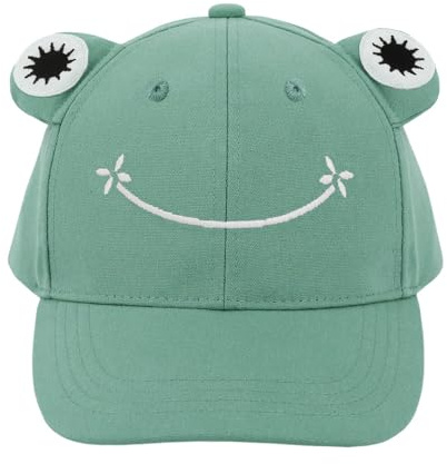 Multifit Unisex Leaf Print Baseball Cap Cotton Dad Cap Sports Outdoor Strapback Hat for Men Women (Frog#54)
