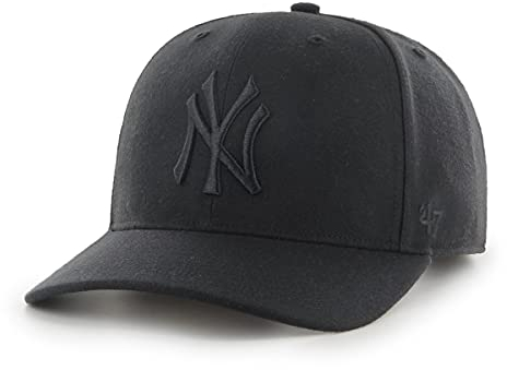 '47 MLB New York Yankees Cold Zone MVP DP Unisex-Baseballkappe, Verstellbar, Hochwertiges Design, Black Logo, Black
