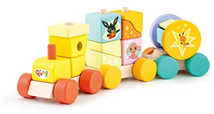 SEVI Trenino Bing (14 pz) | Trudi by Giochi in Legno Trenino vagone Bing. Regalo di Natale e Compleanno per Bambini | 34x11x9cm | Collezione Bing | Modello TUE63000