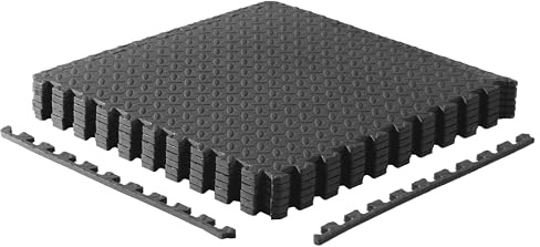 CAP 24-Inch Interlocking EVA Foam Puzzle Mat, 1/2-Inch, Black Diamond, 1 Pk