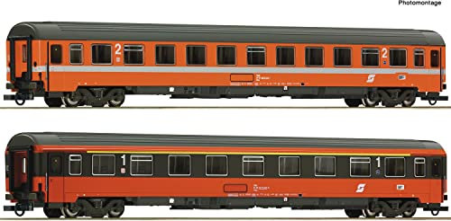 Roco 74045 H0 2er-Set 3: EC 60 „Maria Theresia“ der ÖBB 1.Klasse Gattung AMZ, 2.Klasse Gattung Bmz