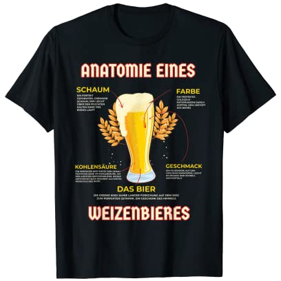 Vaso de cerveza de trigo. Camiseta