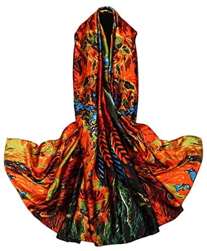 FAIRYGATE Seidenschal Damen 100% Seide Schal 20+ Bunte Luxuriöse Schals Warm & Weich als Stola Seidentuch Halstuch 83018