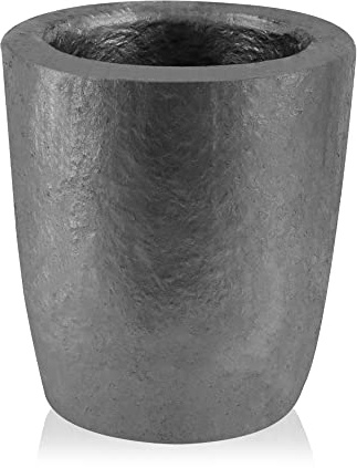 lormuzi #1-1,3 kg grafitdegel med pip för metallsmältning | Kiselkarbid-degel för smältning, gjutning av aluminium, guld, silver, koppar och mässing, värmebeständig upp till 1 800 °C