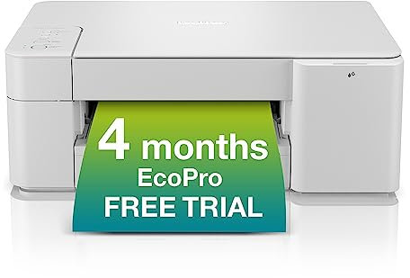 BROTHER DCP-J1200WE Inkjet Printer with EcoPro Subscription, Wireless Colour Inkjet Printer, 4 month no charge trial , Automatic ink, 3-in-1 (Print/Copy/Scan), A4, UK Plug