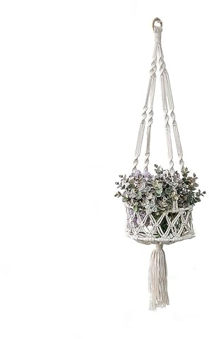 DTSFHTDAL 1PCS Macrame Hanging Cat Hammock Indoor Cat Bed Swing Cat's Nest Hanging Basket Cat Hammock Macrame Handwoven Pet Hanging Basket (Fruit Basket)