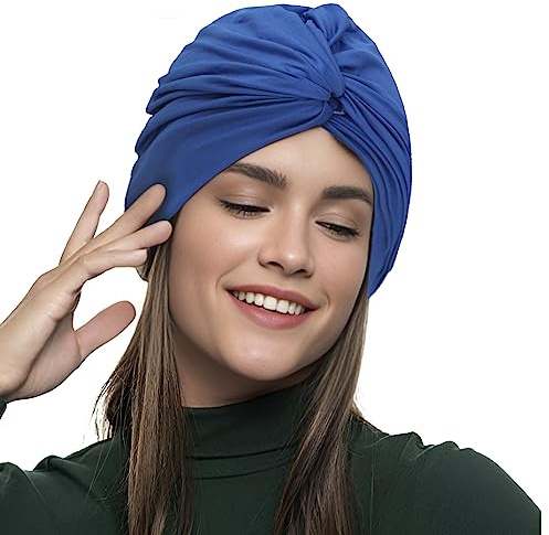 Bonnet de Bain pour Femmes en Tissu Turban de Natation Plissé Bonnet de Natation Bonnet de Bain Piscine Protection Cheveux Chapeau de Bain pour Plage Bonnet de Douche