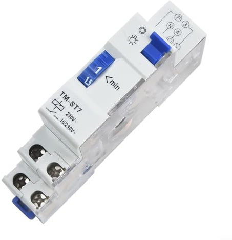 18Mm Din Rail Timer Timer Relè, 7 Minuti Timer Meccanico, Relè Elettronico, Interruttore Timer Digitale Rail
