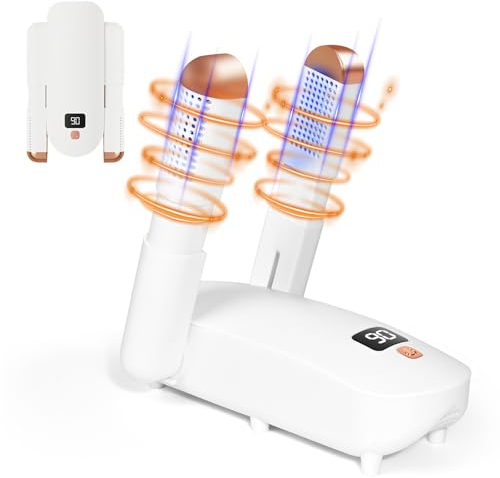 Apritsce Schuhtrockner, Schuhtrockner Elektrisch mit Zeitschaltuhr, Faltbarer Schuh Trockner, Schuhtrockner zum Trocknen von Schuhen Stiefeln Handschuhen Skischuhen