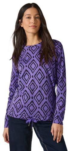 Cecil B322270 T-Shirt imprimé à Manches Longues, Lilas Sauvage, XL Femmes