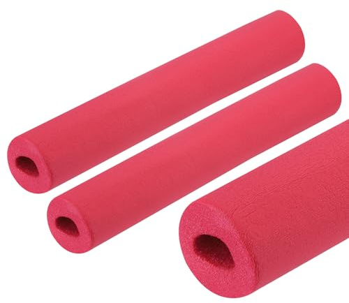 QUARKZMAN 2 x 0.25m Rohrisolierung Schaumstoff, Durchmesser 13mm Isolierstärke 15mm Heizungsrohr Verkleidung für Fitnessgeräte, Rohre, Handhaben (Rot)