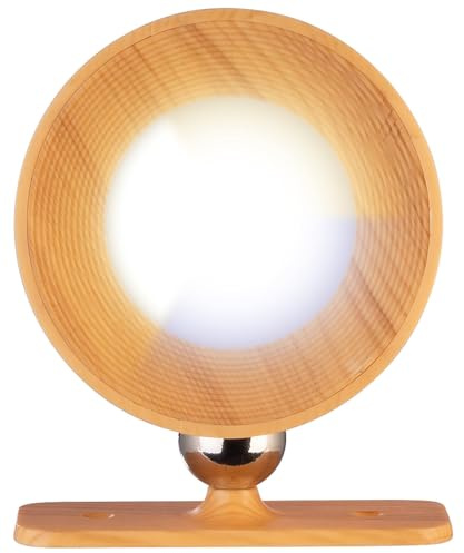 Lunartec LED-Wandlampe rund: CCT-LED-Wandlampe mit Magnetfuß, dimmbar, Touch-Bedienung, Pinie (Bett Lesen Lampe, Wandleuchte Akku, Akkus)
