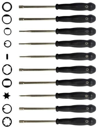 YGJRXF Tronçonneuse Professionnelle, Voiture Moto, Outil De Réglage Universel du Carburateur, Tournevis, Ensemble De Brosses De Nettoyage, Kit De Réparation 10 Pièces/8 Pièces