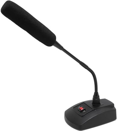 Microfono a Condensatore a Collo di Cigno di qualità Professionale con Pattern di Acquisizione Cardioide, Altezza e Angolazione Regolabili, Microfonico a Collo di Cigno da