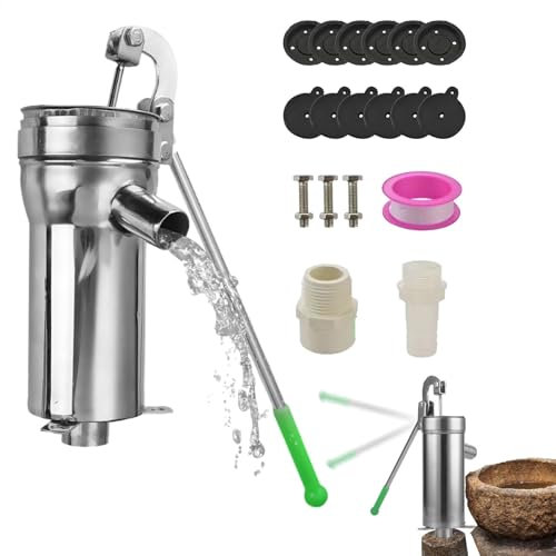 Bomba manual para pozos industriales, bomba de jarra ergonómica para pozo, bomba de pozo manual para jardín, patio, granja, industrial