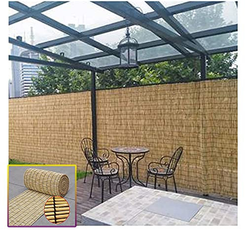 Rullo da giardino in bambù naturale per recinzione, protezione dal vento per balcone, protezione solare ecologica per terrazza esterna 80 90 100 110 cm