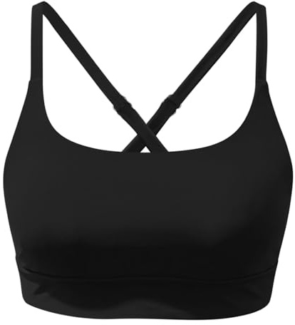 Bustier Bikini Oberteil Damen Einzeln Bikinioberteile für Damen Crisscross Verstellbar Bikinis Padded U Ausschnitt Sportlich Bademode Einfarbig Racerback Swim Top für Workout Schwimmen