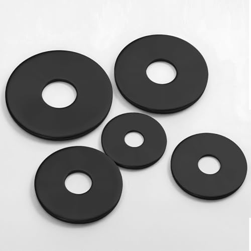 Drenky 25 Pièces Grande Rondelles Metal M10 X 25mm épaisseur 2mm Rondelle Inox DIN 125 Rondelle De Blocage Noir Rondelles Plates en Acier Inoxydable A2 V2A Pour Vis Et Boulons Filetés