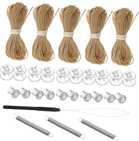 ZUNOXAZ Honeycomb Curtain Accessories Keys Pleat Cord Camper Indoor Blinds Window Shade Repair Rv Repair Kit Window Shade Restringing Kit Plastic Brown