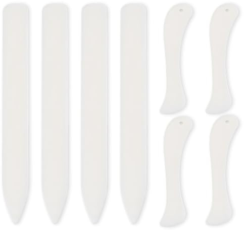 8-teiliges Falzbein Set, Falzbein und Falzbrett Zubehör, 2 Formen | Glatter Kunststoff, für Buchbinden, Scrapbooking, Karten und Leder, für Bastler, Buchbinder und Werkstätten
