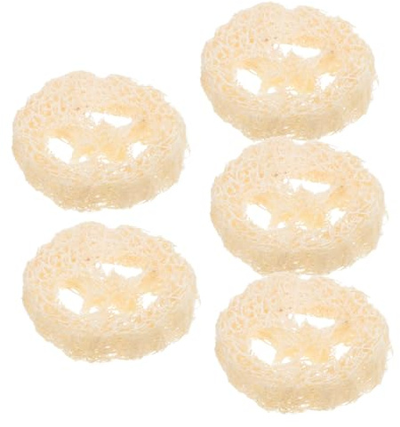 Esponja Vegetal Natural Jabonera para Baño, 5 Piezas Absorbentes | Diseño Transpirable que Evita Caídas, Protege Superficies, Forma Sencilla Beige, Útil para Ducha y Decoración Creativa