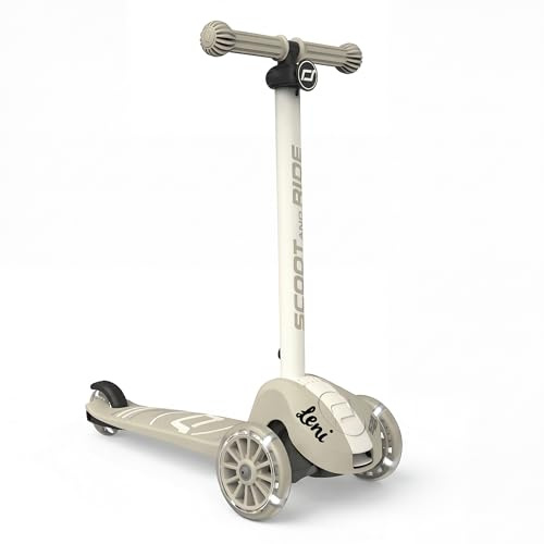 Scoot and Ride – Highwaykick 3S Personalisiert – klappbar & höhenverstellbar – mit LED-Rädern – für Kinder ab 3 Jahren für 96-130 cm