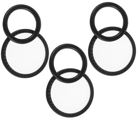 Membrana per Stetoscopio con Anello Anti-freddo, 6 Pezzi | Kit Nero, Dimensione 4, 50x4, 50x0, 30cm, per Operazioni Cliniche e Visite