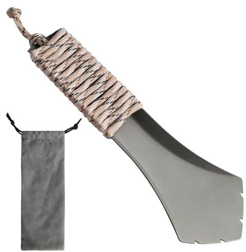Ultraleichte Camping Schaufel mit Handschlaufe und Tasche | Kompakter Mini Gartenspaten & Hiking Tool zur Gartenarbeit, Robustes Multitool zum Wandern & Graben für Backpacking