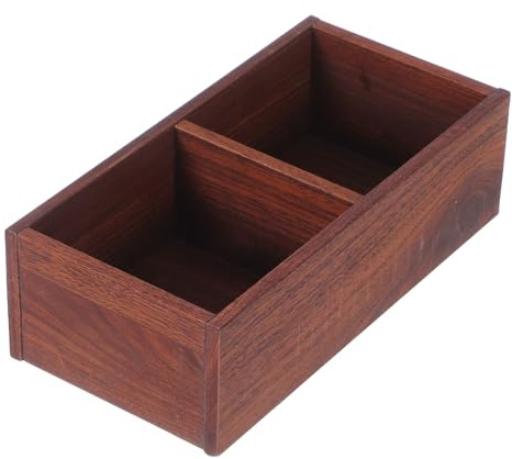 HINTRMENT Marrón Organizador Capacidad de Madera Bolsitas de Gran de Té | Encimera y Oficina, Diseño Multifunción, Adecuado para Sobres de Azúcar y Condimentos de Café