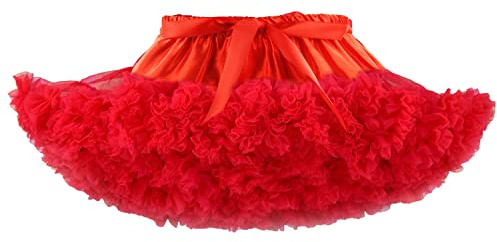 Discoball Girls Tutu Skirt Layered Ruffle Tulle Mini Ballet Skirt Princess Pettiskirt Ballet Dance Dress Daily Wear Costumes for 3-7 Years Girls