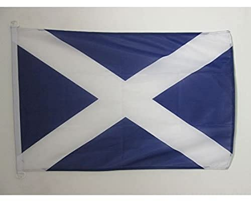 AZ FLAG Bandiera Nautica Scozia 150x90 cm Poliestere Mesh Anelli Plastica | Uso esterno e nautico bandiera nautica scozzese Scotland resistente alle intemperie con doppie cuciture e bordi rinforzati