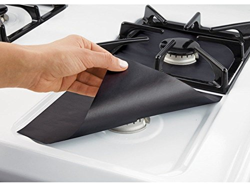 Herd Brenner Cover Protector Wiederverwendbar Aluminium Folie Brennerabdeckung Spülmaschinenfest Gasherd Schutz rutschsicher reinigen Matte Pad 4 Stück