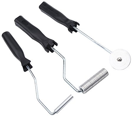 Zerodis Burbujas De Rodillos Kit De Herramientas, Kit de Rodillos de laminación de la Herramienta de la Paleta de la Burbuja del Kit del Rodillo de la Fibra de Vidrio 3pcs para el Molde de FRP